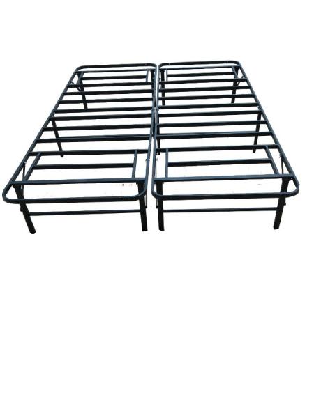 Black Single Folding Metal Bed Frame for Home Bedroom Furniture