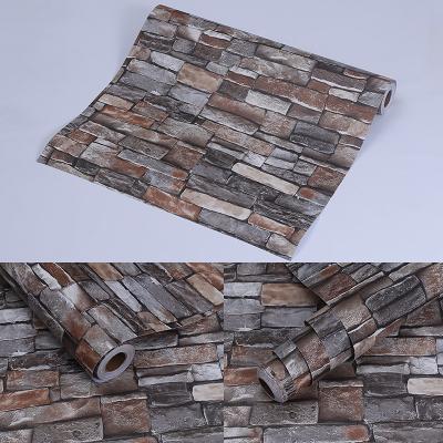 Customizable 3D Embossed Brick Wallpaper OEM 3D Brick Wall Stickers Waterproof