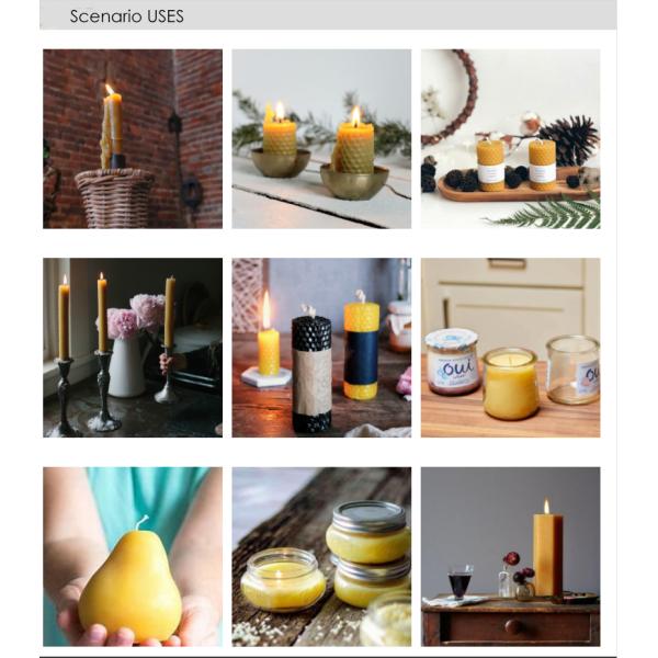 Custom Wedding Long Lasting Scented Candles Colorful Carved Beeswax Pillar Candles