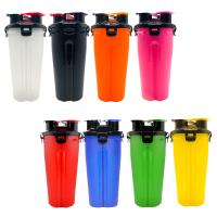 Bacias dobráveis Carabiners da garrafa portátil do alimento da água do cão de estimação 350ml