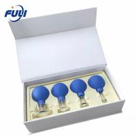O copo diferente Kit Cupping Set Vacuum Cupping da sução de 4 tamanhos dos PCes 15/25/35/55mm coloca colocar facial