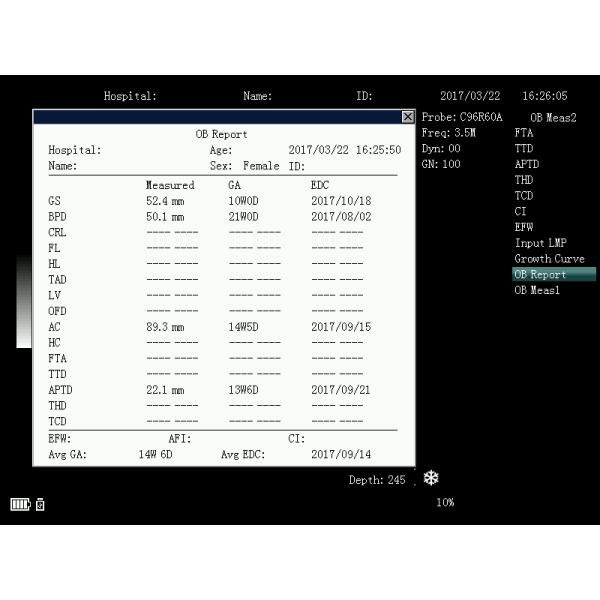 B/W Laptop Trolley Ultrasound Scanner Diagnostic System For General Abdomen Scanning