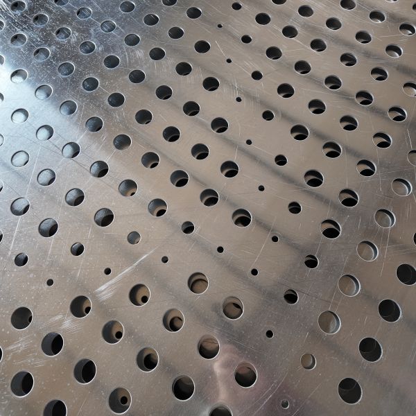 Silver Bar Grating With Mixed Sizes Holes For Acoustic Panels
