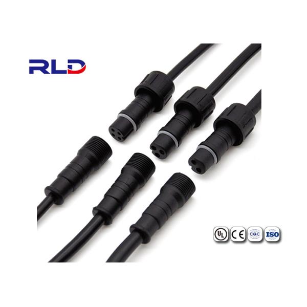 2 3 4 Pin IP68 60VAC Waterproof LED Wire Connector Male To Female