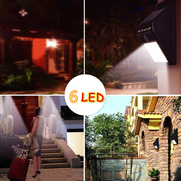 Home solar street light 6 human body induction led solar energy wall lamp Garden lights