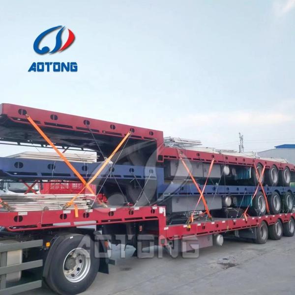 50 60 Ton Gooseneck Lowboy Semi-Trailer Steel Excavator 3 4 Axle for Australia Market
