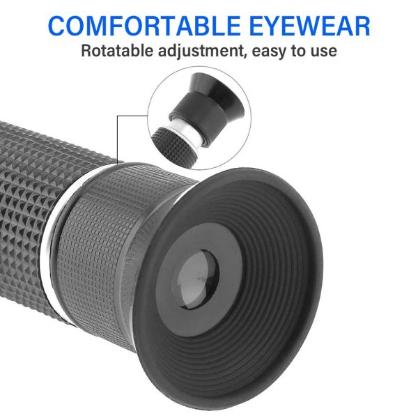 Hand-held Brix Refractometer with 0-40% Brix Range and Automatic Temperature Compensation for Wine Wort and Sugar Testing