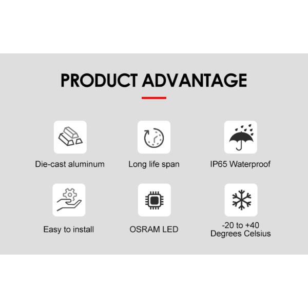 LED Landscape Light AC110-265V outdoor powder coated aluminum Material OSRAM LED 10W  Bollard Light Outdoor