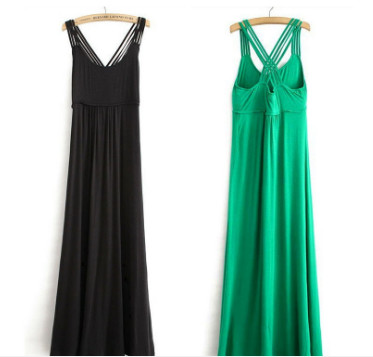 Sexy Backless Maternity Maxi Dress , Pregnant Women Long Dress Sleeveless