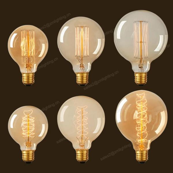 Retro Style Bulb 110v-220v Antique Incandescent Lamp St64 St58 E26 E27 B22 25w 40w 60w