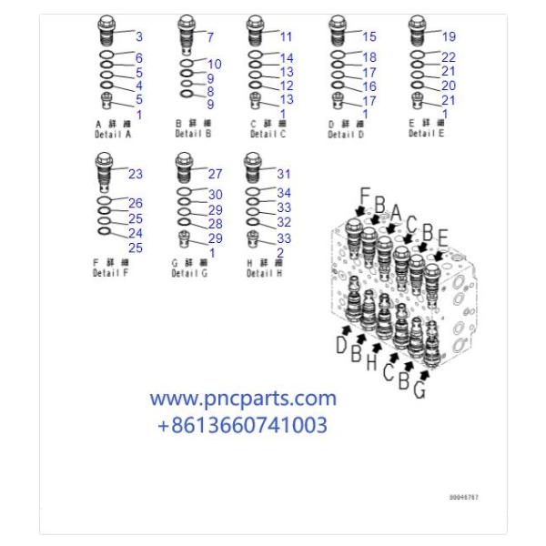 723-46-40100 компенсационный клапан давления Assy PC200-6 PC200-7 PC200-8 клапана сброса PC200-6
