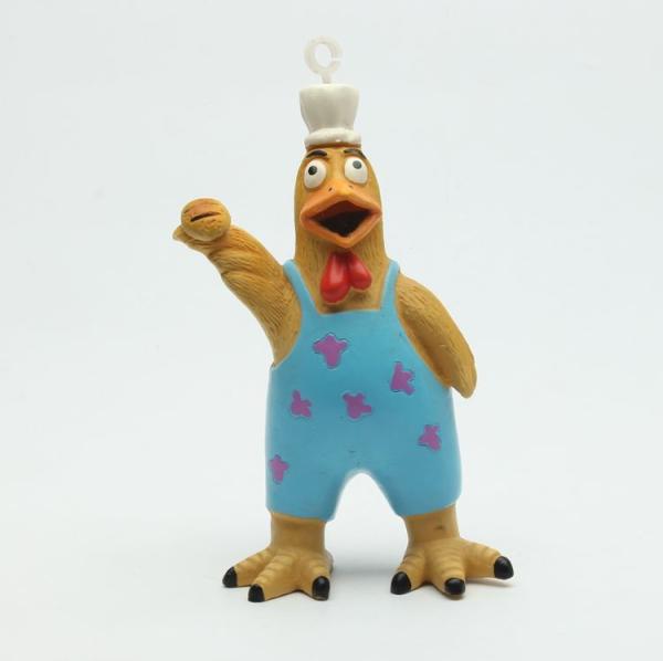 Colorful Rooster  Latex Pet Toys / Adorable Squeaky Rubber Chicken Dog Toy