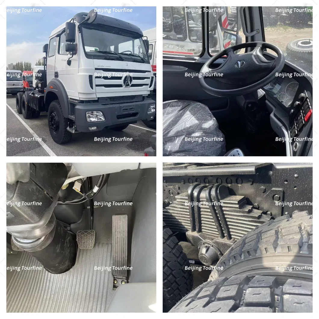 Beiben Ng80B 6X4 10 Wheel Heavy Duty Tractor Head Truck LHD For Container Transporting