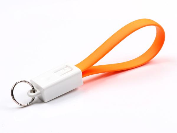 Portable Keychain Mobile Phone Charger Cables Micro/8pin Connector For Samsung Iphone