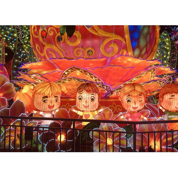 Hanging Fabric Chinese New Year Lanterns Festival Decoration Outdoor Red