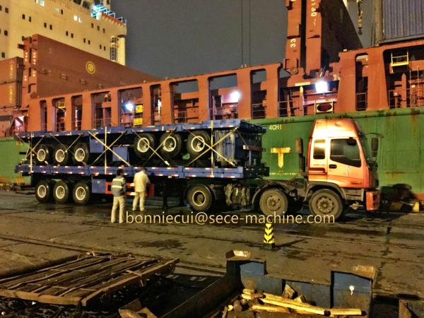 20ft 40ft Heavy Duty Semi Flat Bed Trailers Container Transport Truck Steel Material