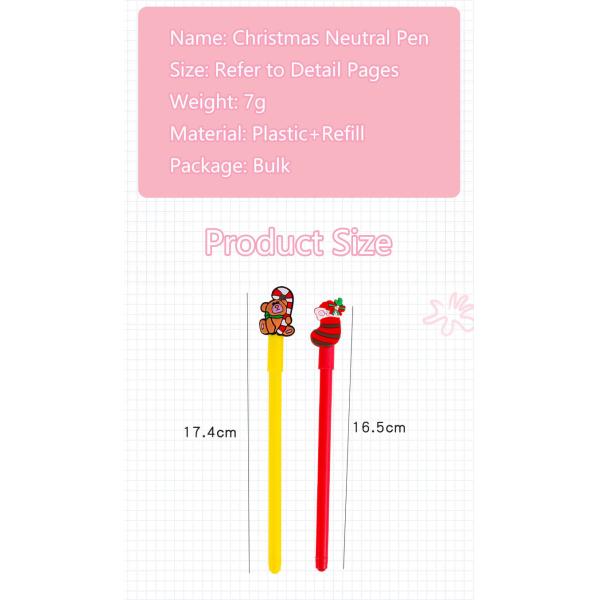 Christmas Series Neutral Pen 0.5mm Black Water based Cartoon Gift Gel Pen
