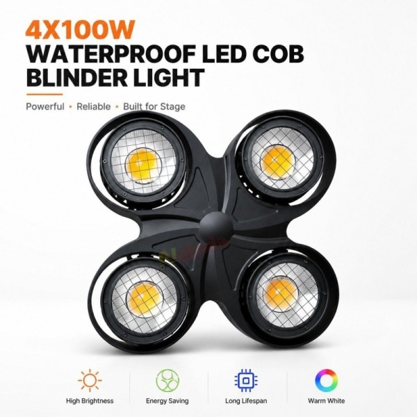 IP65 Waterproof 4x100W COB LED Blinder Light Outdoor Event Lighting