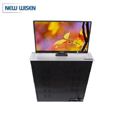Audio Video Pop Up Motorised Desktop Monitor Lift Network Conference System