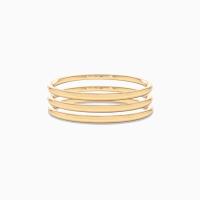 18K Gold Plated 2mm Stacking Thin Stainless Steel Ring Sets