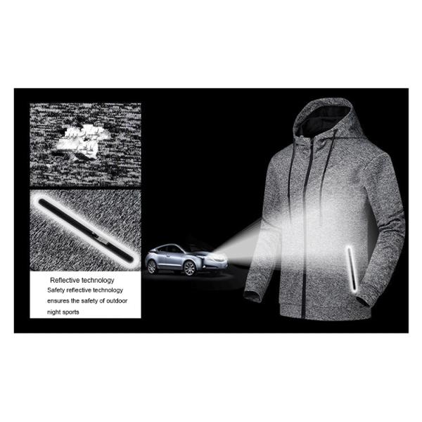 Людей рукава Richee длинных Hoodie спорт атлетических застежка-молнии людей куртки 230g вверх