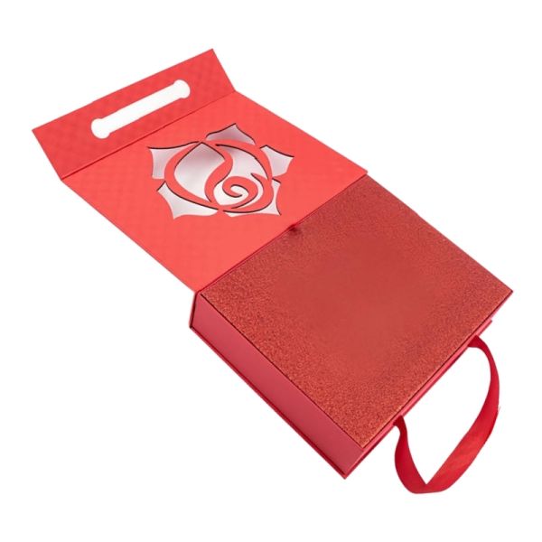 Handheld Cosmetics Packaging Box Luxury Hollowed Out UV Protection Moisture Proof