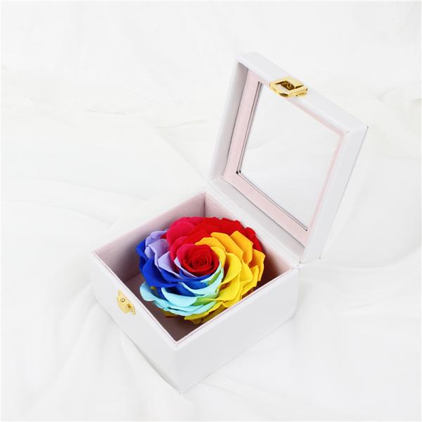 7-8CM Red Preserved Rose Gift Box For Celebration / Gift / Occasion