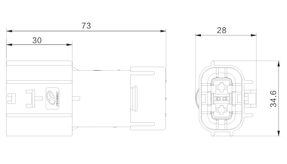 Neopower 800V 20A High-Voltage EV 2-Pin Power Connector with HVIL, 360° Shielding & IP6K9K Rating