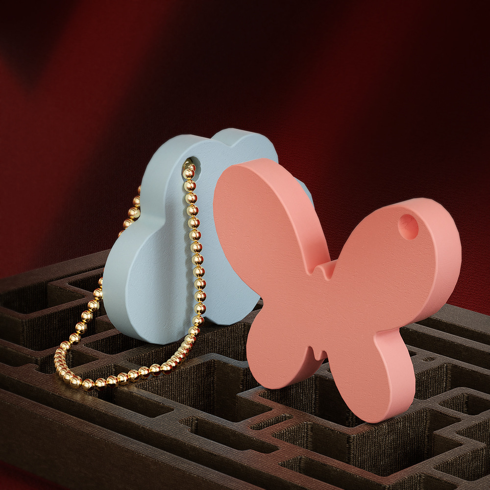 Dropped Clover Clover Butterfly Cloud Pendant Pendant DIY Keychain Pendant Silicone Mold