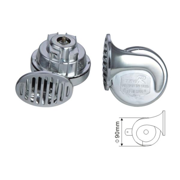 EST1003A 12V/24V 100-115DB Dia 90mm 3.7A Chrome Blue Electrical Car Snail Horn copper wire