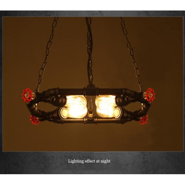 Retro American Iron Dining Room Chandelier Restaurant Bar Kitchen Light Ring Loft Pendant Light(WH-VP-229)