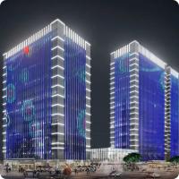 Método de control DMX512 Luz de punto lineal LED para iluminación exterior de edificios de Wall Street IP65