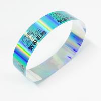 Fabrique en gros Laser Glitter Flash Bracelet personnalisé Logo de code à barres Bracelet en papier pour les événements
