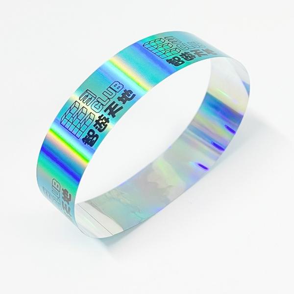 Fabrica de personalização VIP pulseiras brilhante brilhante laser concerto festival de música pulseiras atividade festa para adultos crianças