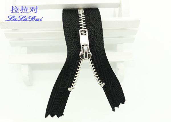Close End Brass Metal Teeth Zipper 3# Long Chain Normal Teeth For Garment / Shoes
