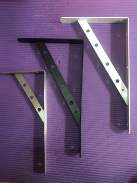 Prateleira de carga pesada revestida com pó L Brackets Prateleira de suporte de canto Brace articulado Bracket de ângulo direito