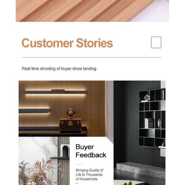 Внутренние декоративные стеновые панели WPC 3D плотное дерево гриль панель