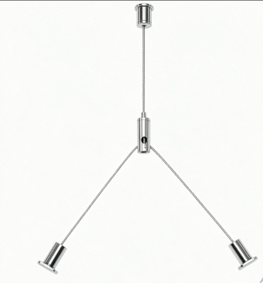 Adjustable Length Stainless Steel Suspension Kit for Easy Installation of LED Panel Lights