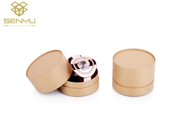 Biodegradable Brown Paperboard Push Up Lip Balm Tubes Candle Perfume Jar Jewelry Support