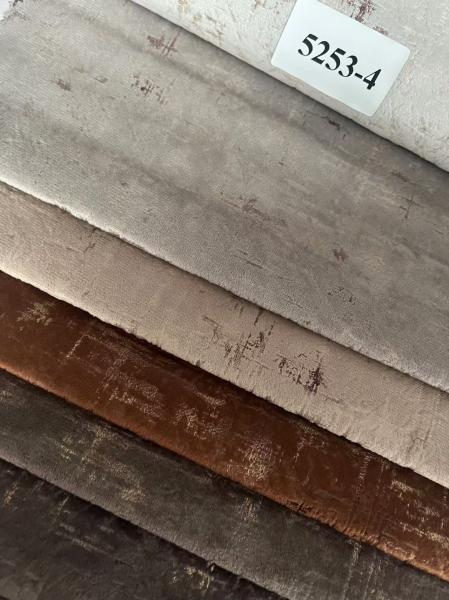 Luxury Foil Print Fabric Bronzed Pattern Shrink Resistant For Home