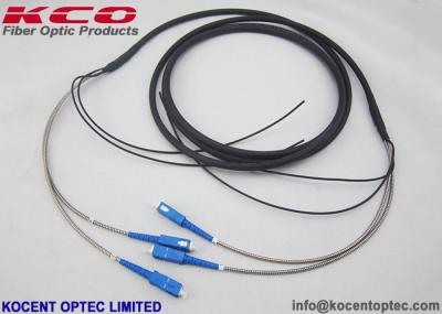Black Armored Fiber Optic Patch Cord SC CPRI FTTA TPU 5G Communication