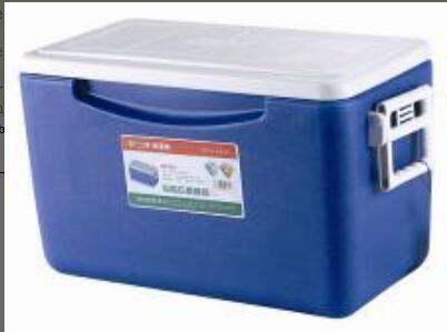 White Top And Blue Ice Cooler Box Durable , Strong Load Bearing Capacity Plastic Cooler Box