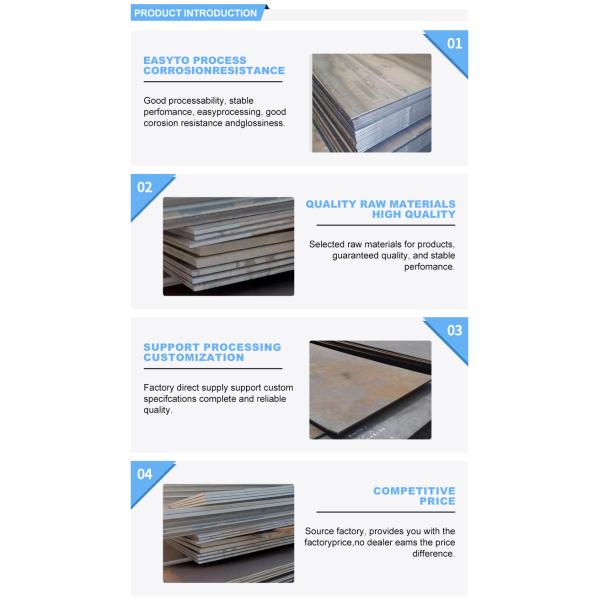 Boiler Plate Custom Q195 Q215 Q235 Q255 Q275 Carbon Steel Hot Rolled Steel Plate with Galvanized Finish