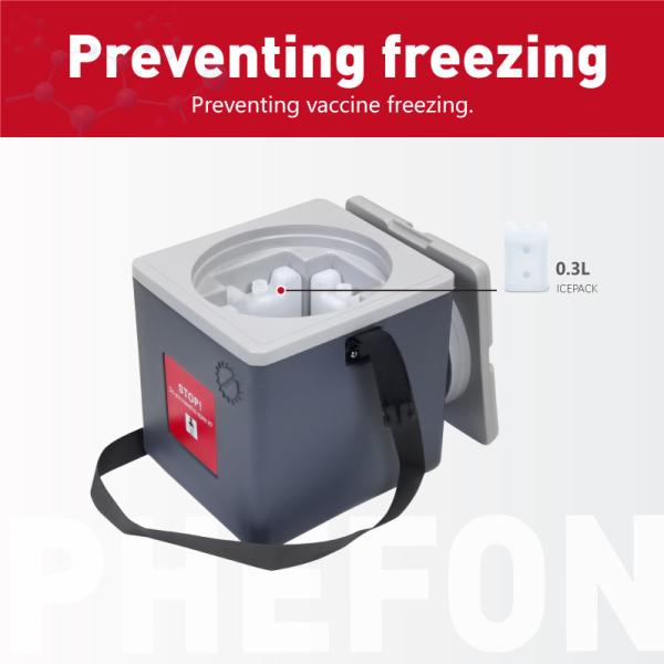 Insulated Plastic Phefon 1.5L Vaccine Storage Container Vaccine Cold Box Designed for Temperature Control and Secure Vaccine Transportation