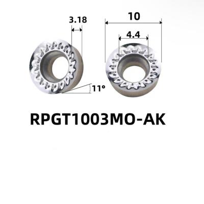 Insert de moagem CNC de carburo redondo Km-Rpmt1003mo-Ak Forro de ponto fixo Insert de CNC