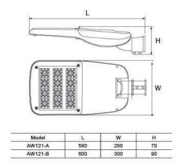 Cheap Cost Main Roads Outdoor LED Street Lights 60W 100W 150W 200W 250WColor Temperature 3000K - 6000K
