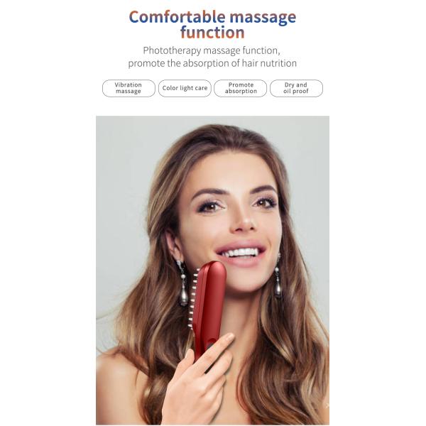 Escalpe do pente do Massager da vibração do EMS do pente da queda de cabelo da terapia elétrica o anti faz massagens o abrandamento mental