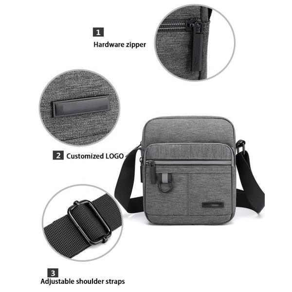 OEM ODM Nylon Mens Designer Shoulder Bags Messenger Bag For Travel Outdoors