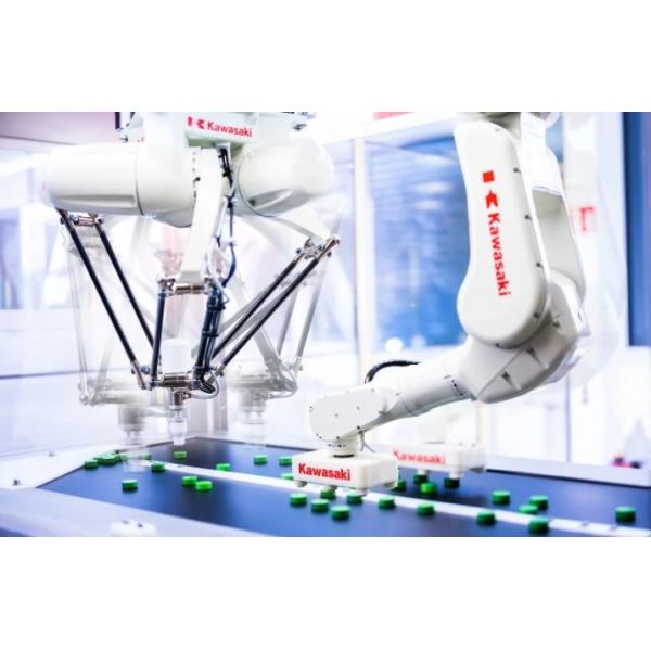 Operaciones de montaje de alta precisión con el brazo robótico Kawasaki FYF003N