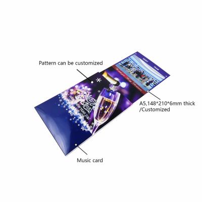 Carte de voeux enregistrable optique de fibre, cartes d'anniversaire saines 4C imprimant l'ODM